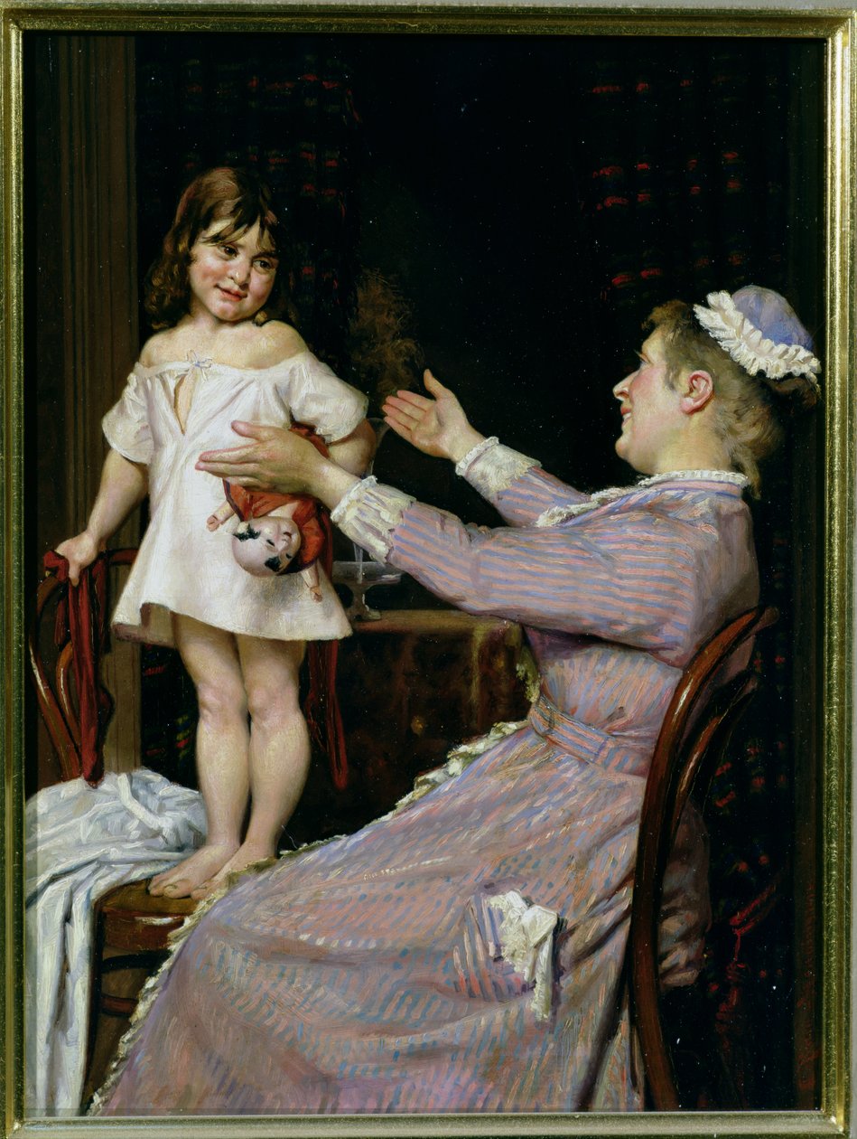 Holčička s panenkou a její sestřička, 1896 od Christian Pram Henningsen
