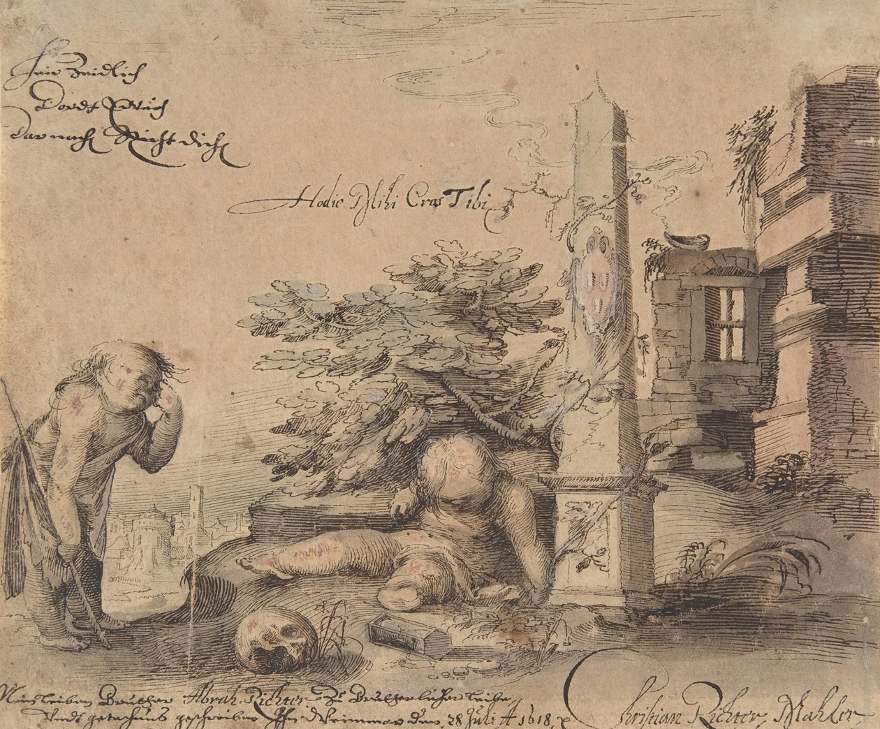 Alegorie pomíjivosti života, 1618. od Christian Richter