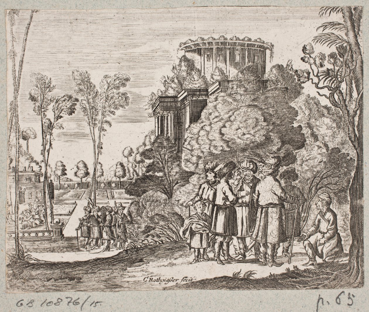 Ilustrace k Adamu Oleariusovi, „Perský Rosenthal od geniálního básníka Schich Saadi […]“, Schleswig 1660 od Christian Rothgiesser
