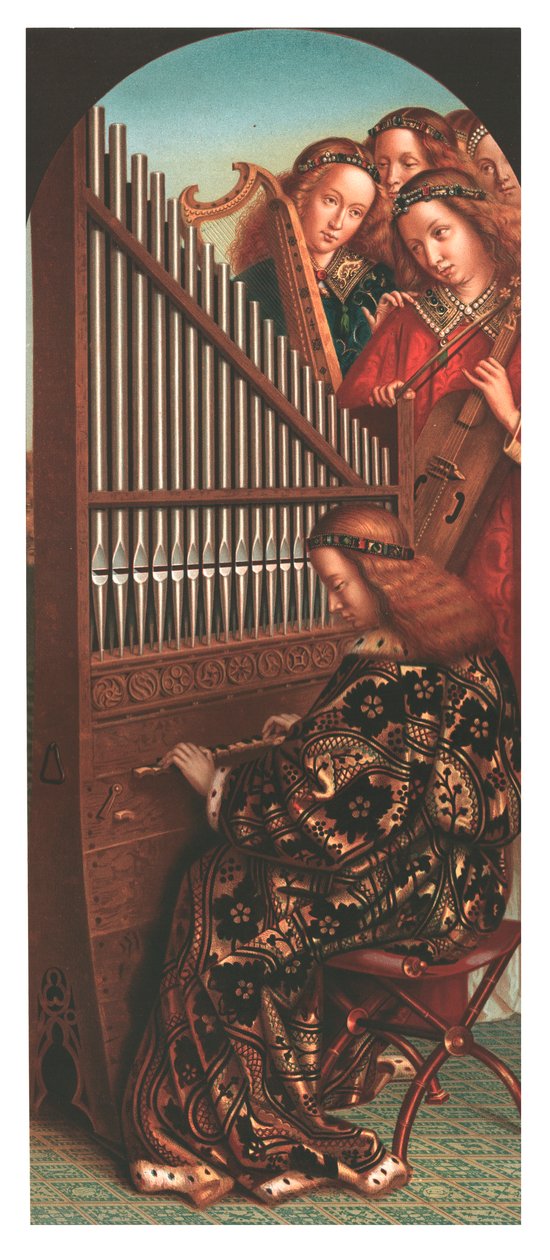 Svatá Cecílie u varhan, c1865. od Christian Schultz