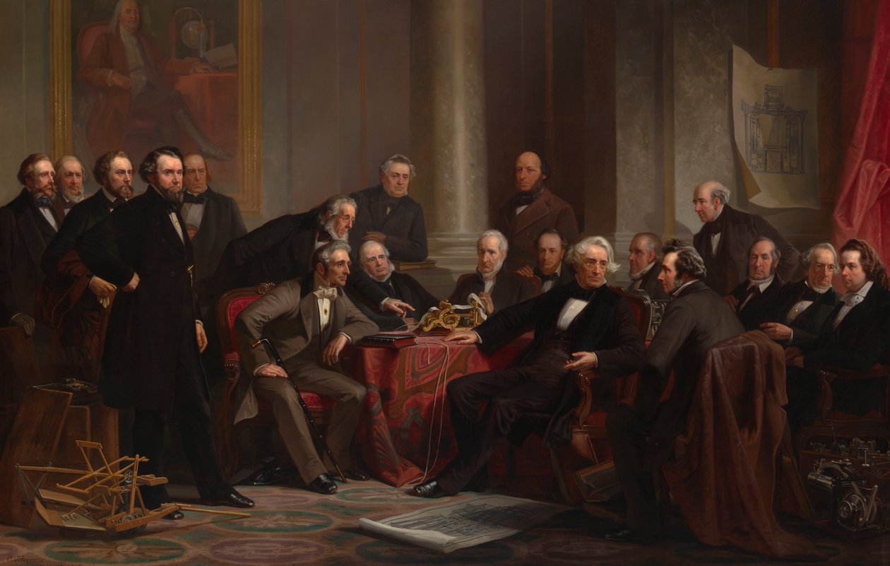 Muži pokroku, 1862. od Christian Schussele