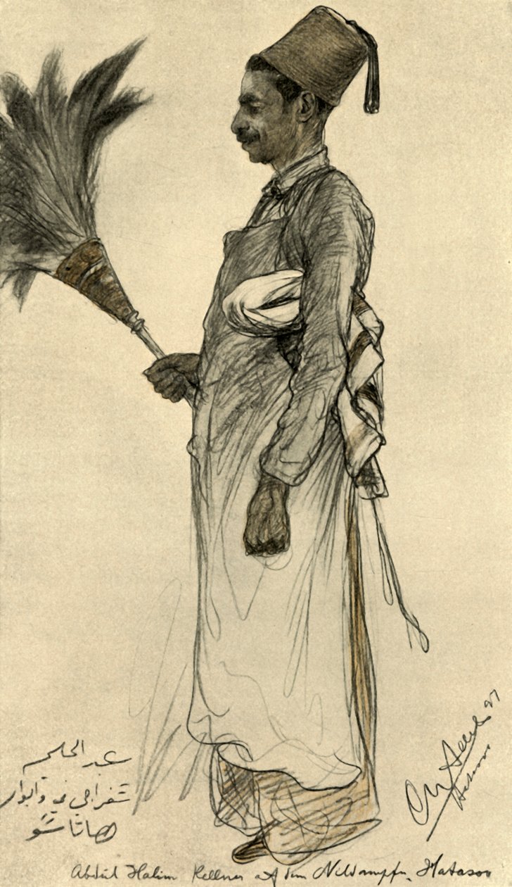 Abdul Halim, číšník na parníku „Hatasoo“, Egypt, 1898. od Christian Wilhelm Allers