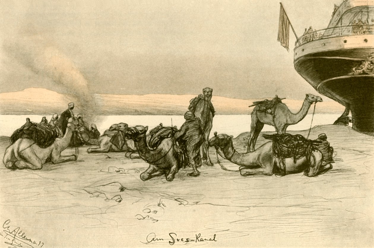 U Suezského průplavu, 1898. od Christian Wilhelm Allers