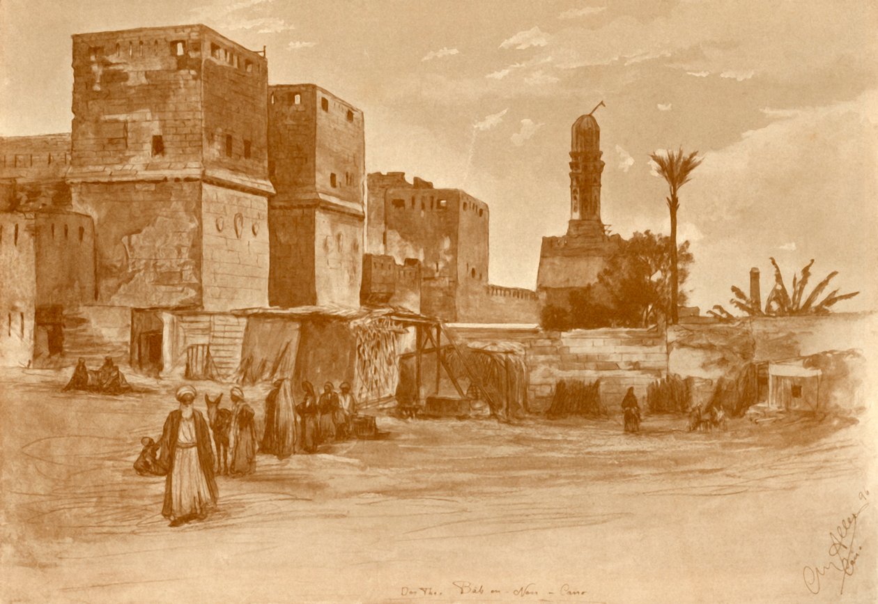 Brána Bab al-Nasr v Káhiře, 1898. od Christian Wilhelm Allers