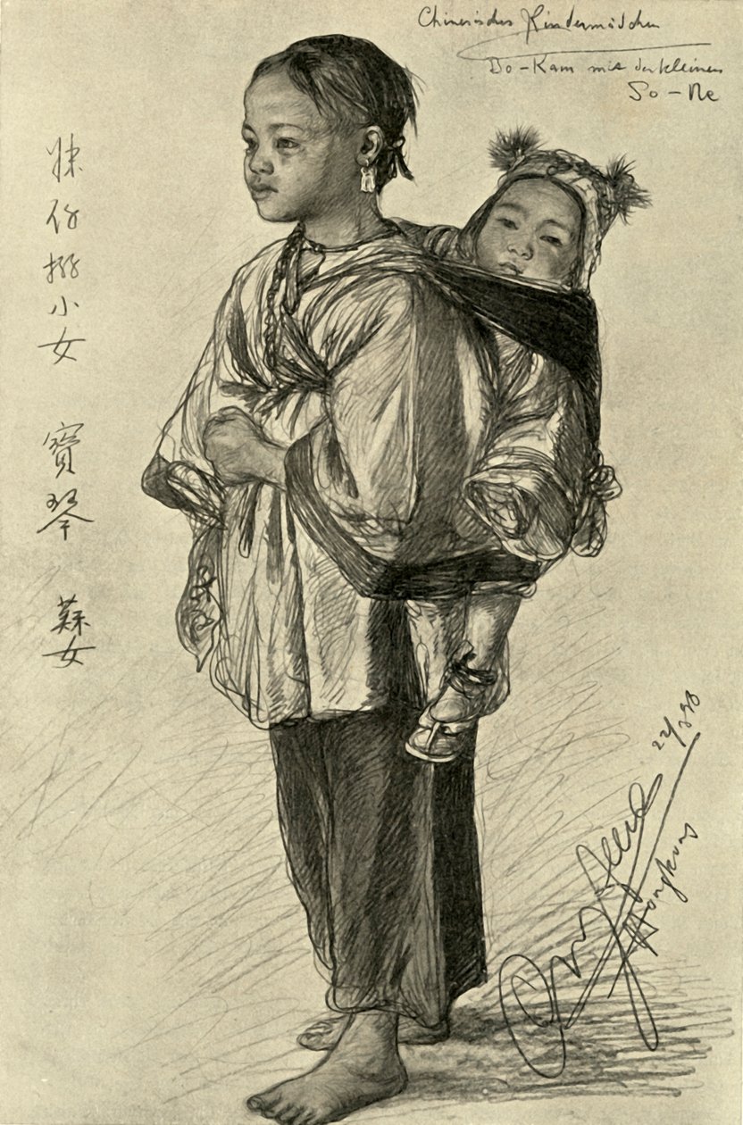 Bo-Kam a So-Ne - Čínské dívky, Hong Kong, 1898. od Christian Wilhelm Allers