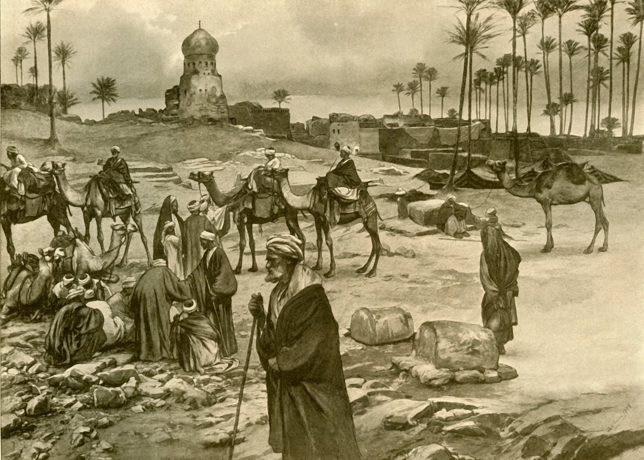Karavana v Mit-Rahine, 1898. od Christian Wilhelm Allers