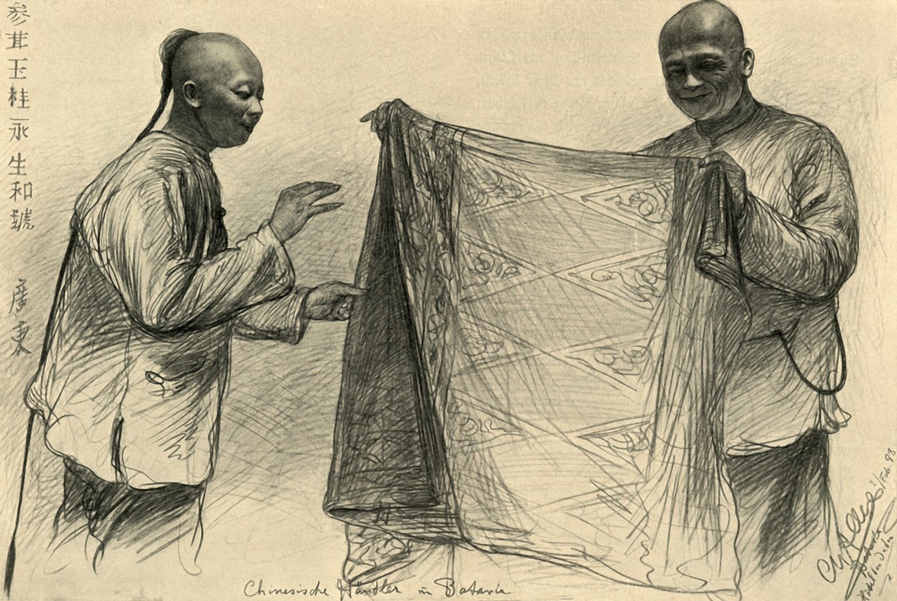 Čínští obchodníci v Batavia, Nizozemská východní Indie, 1898. od Christian Wilhelm Allers