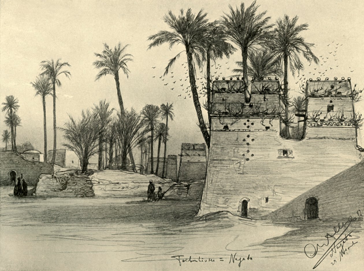 Domy v Nagadě, Egypt, 1898. od Christian Wilhelm Allers