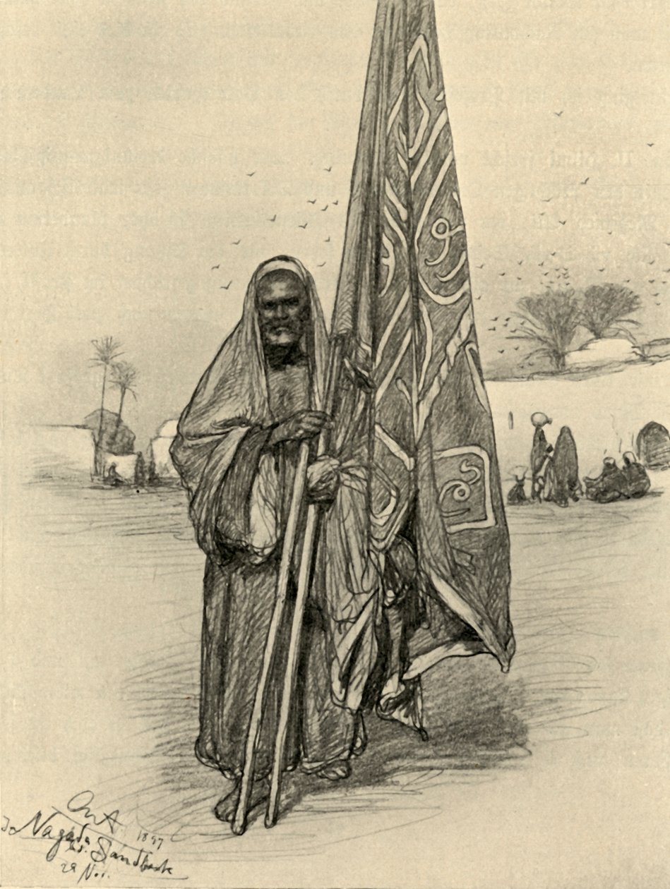 Muž s vlajkou, Nagada, Egypt, 1898. od Christian Wilhelm Allers