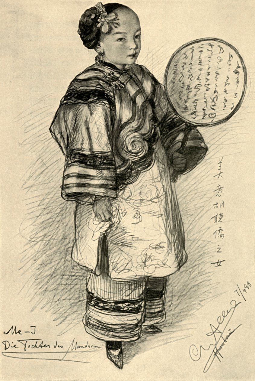 Me-J - dcera mandarinky, Hankow, Čína, 1898. od Christian Wilhelm Allers