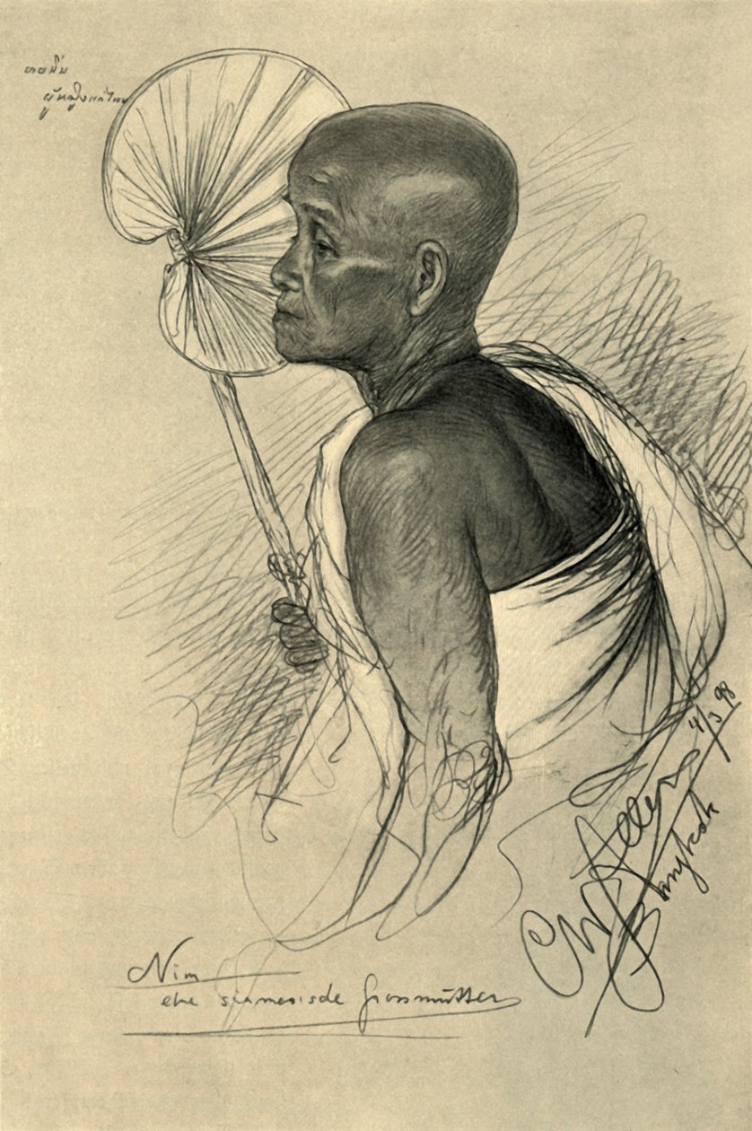 Nim - siamská babička, Bangkok, 1898. od Christian Wilhelm Allers