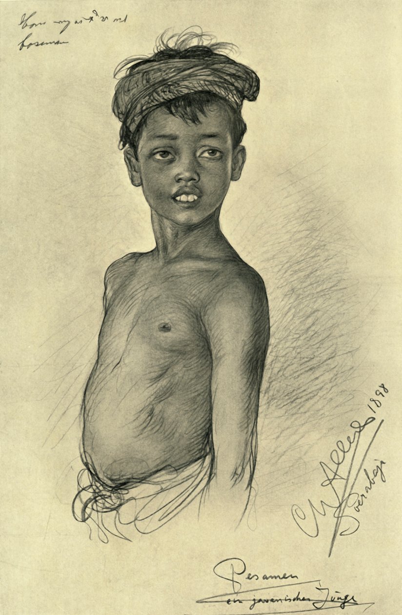 Pesamen - jávský chlapec ze Surubaya, Jáva, 1898. od Christian Wilhelm Allers