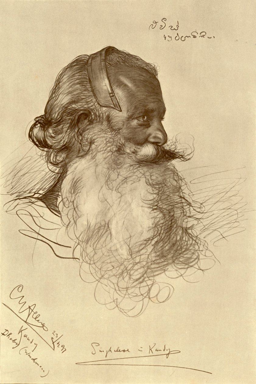 Sinhálský praček, Kandy, Cejlon, 1898. od Christian Wilhelm Allers