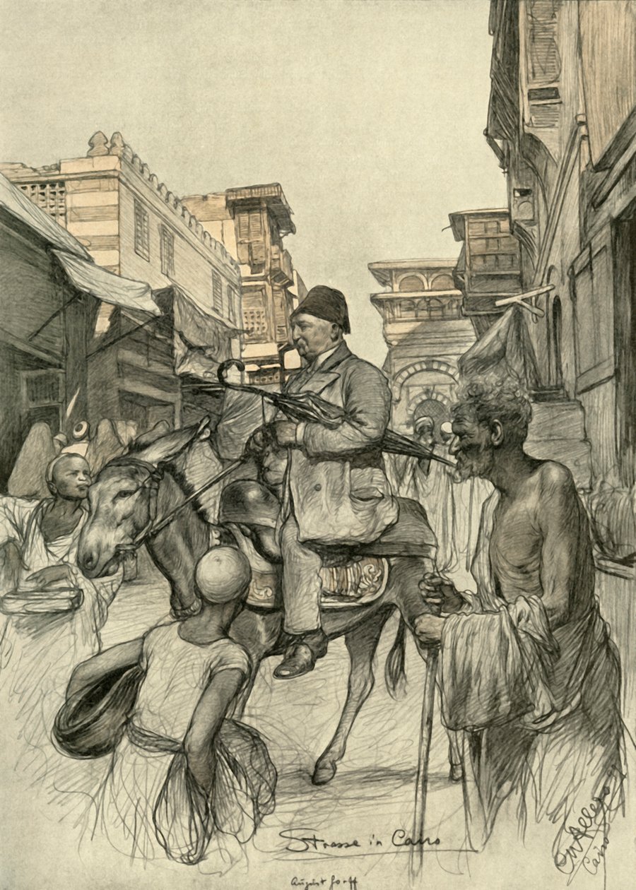Ulice v Káhiře, 1898. od Christian Wilhelm Allers