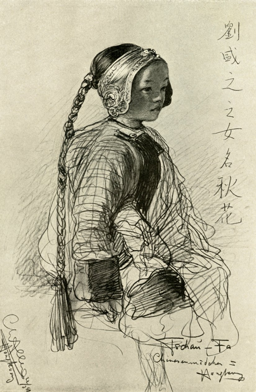 Tschan-Fa - Čínská dívka, Hong Kong, 1898. od Christian Wilhelm Allers