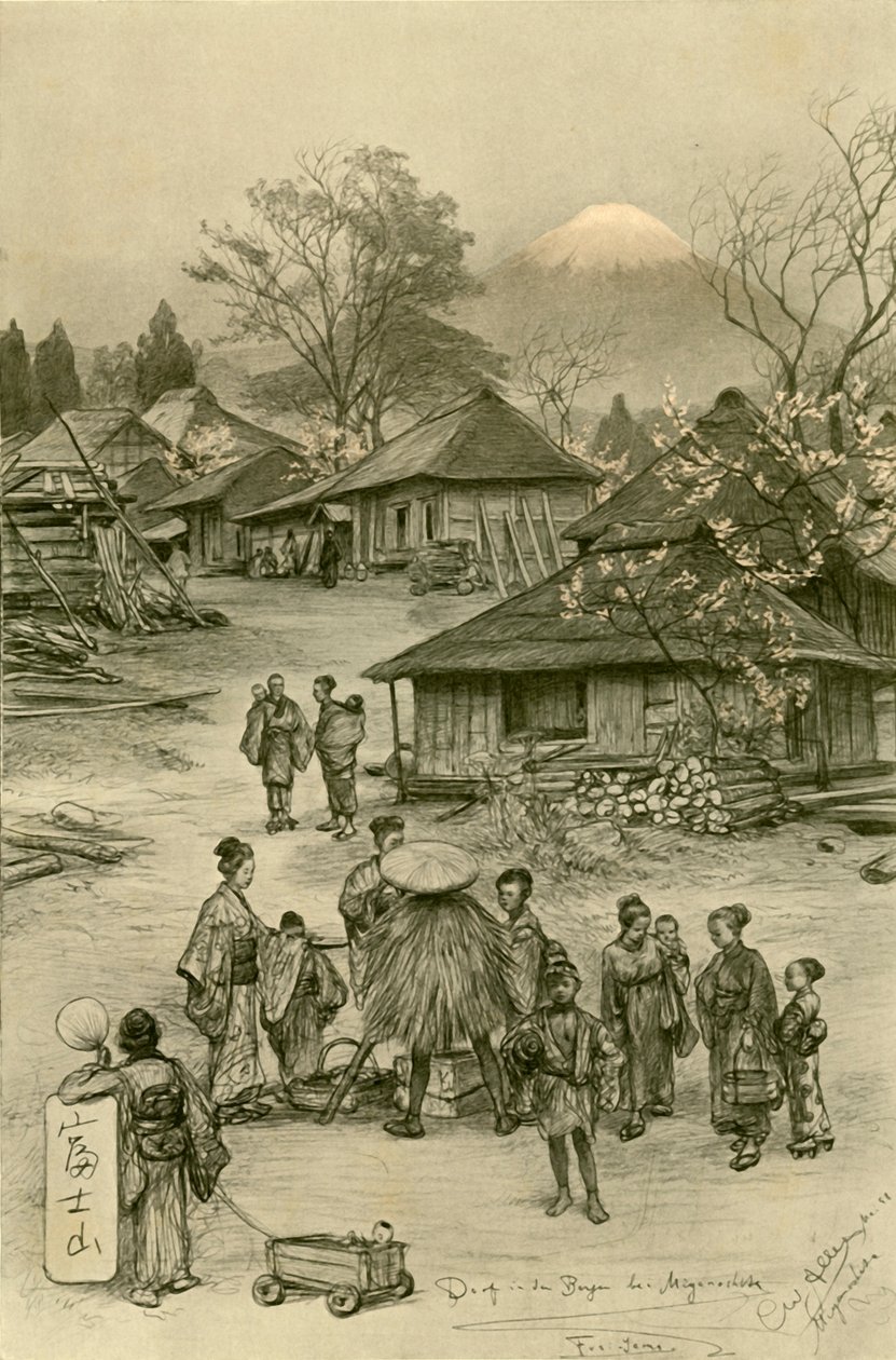 Fuji, Miyanoshita, Japonsko, 1898. od Christian Wilhelm Allers