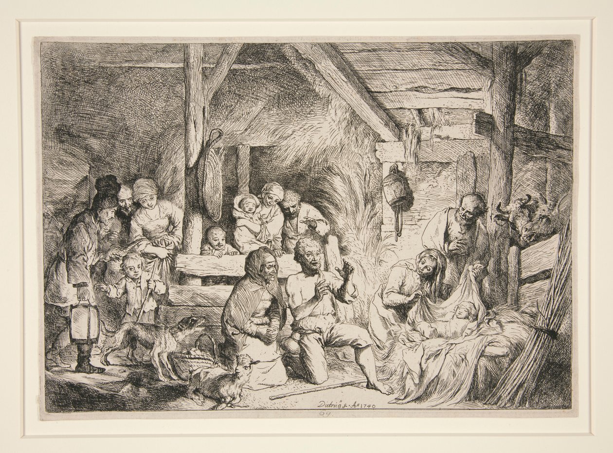Klanění pastýřů od Christian Wilhelm Ernst Dietrich
