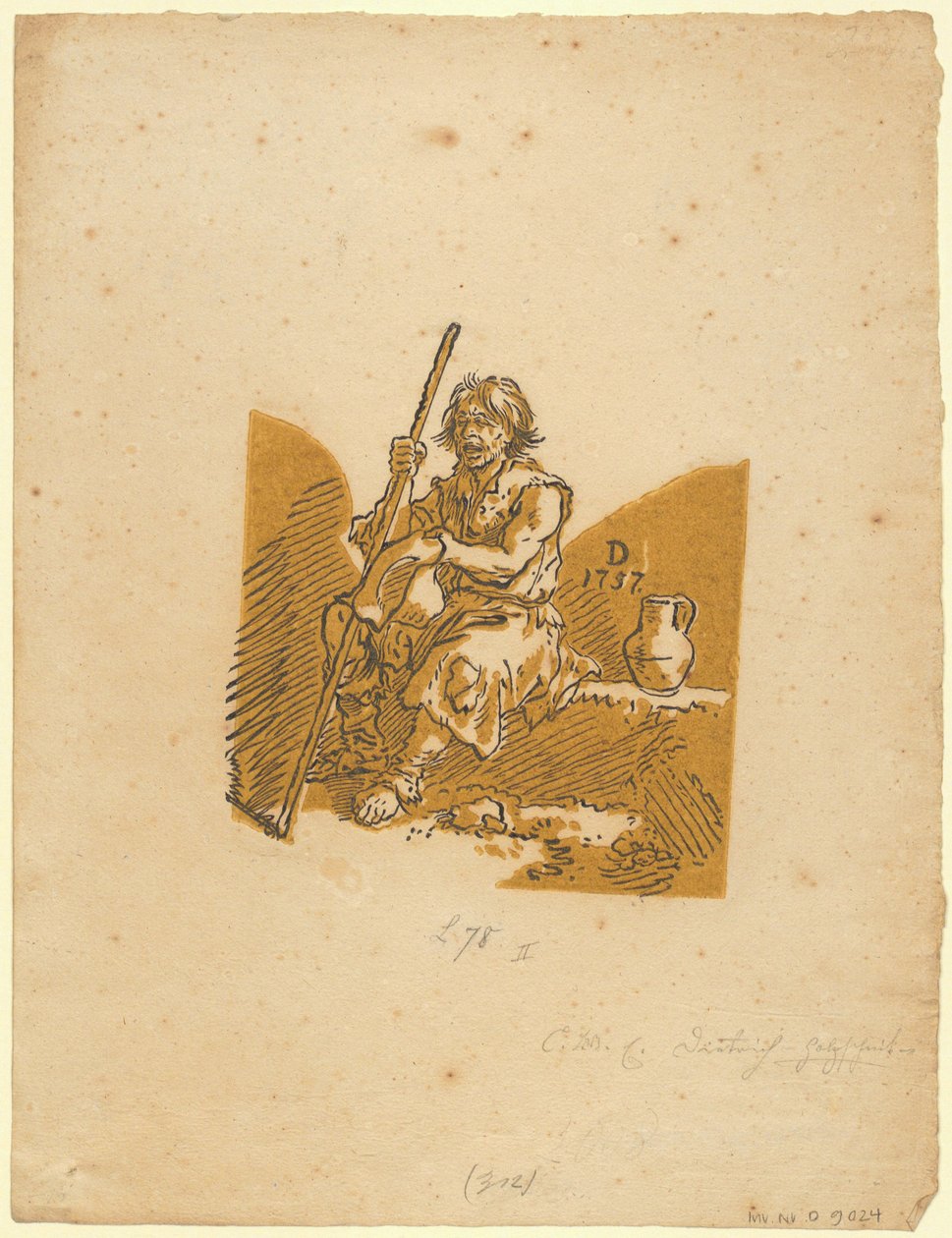 Blinder Bettler od Christian Wilhelm Ernst Dietrich