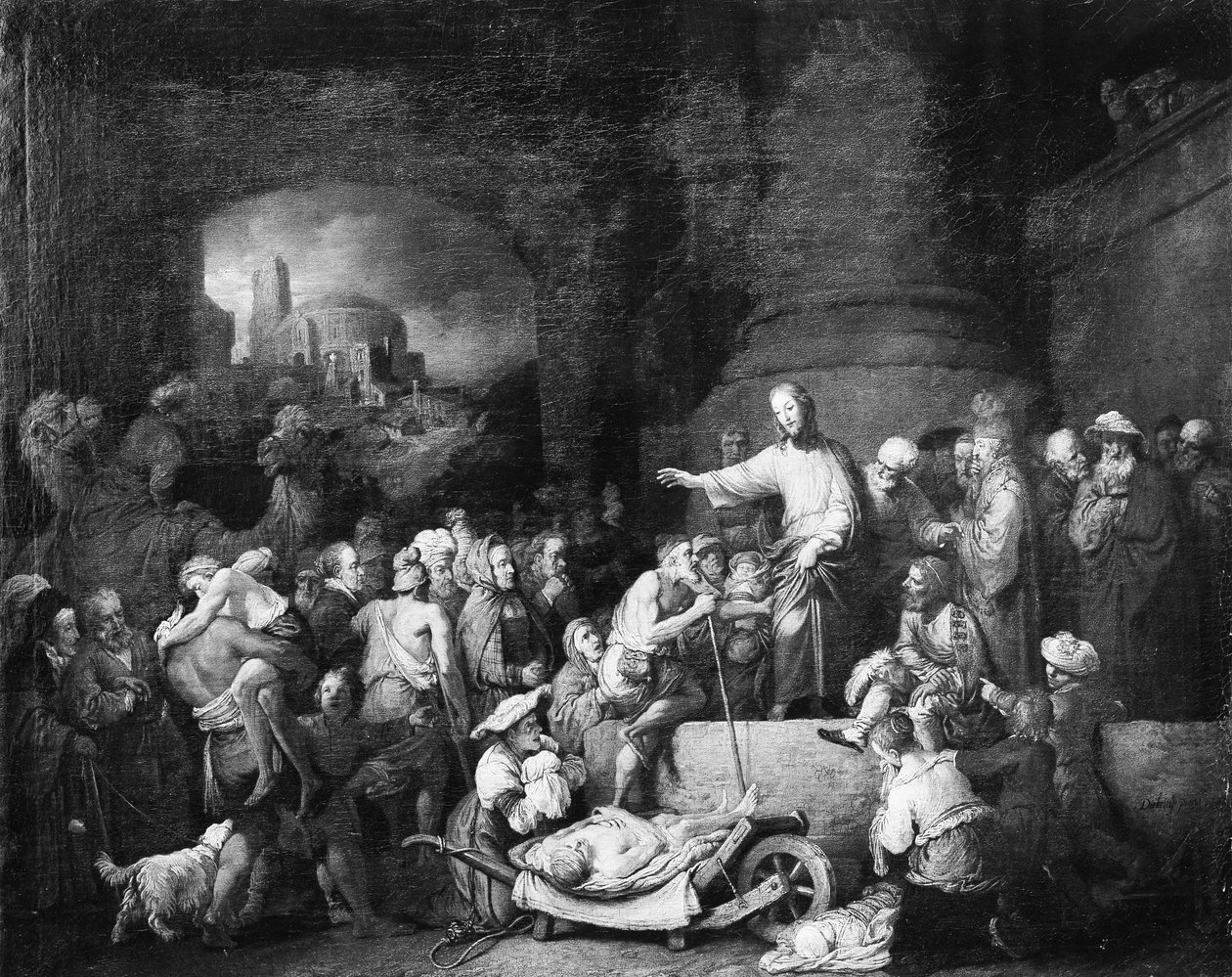 Kristus uzdravuje nemocné, 1742. od Christian Wilhelm Ernst Dietrich
