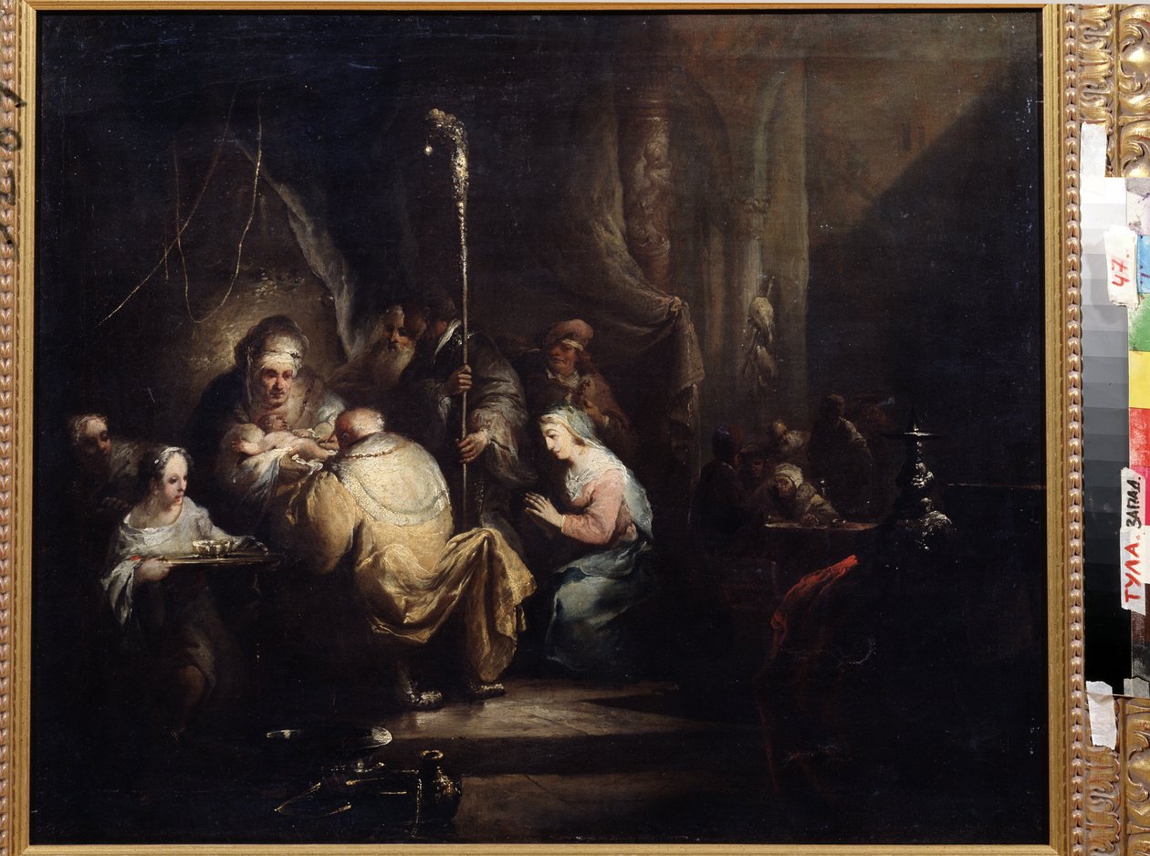 "Obřízka"" (Obřízka) Obraz Christiana Wilhelma Ernsta Dietricha (1712-1774) 1763 Státní muzeum umění Tula Rusko od Christian Wilhelm Ernst Dietrich