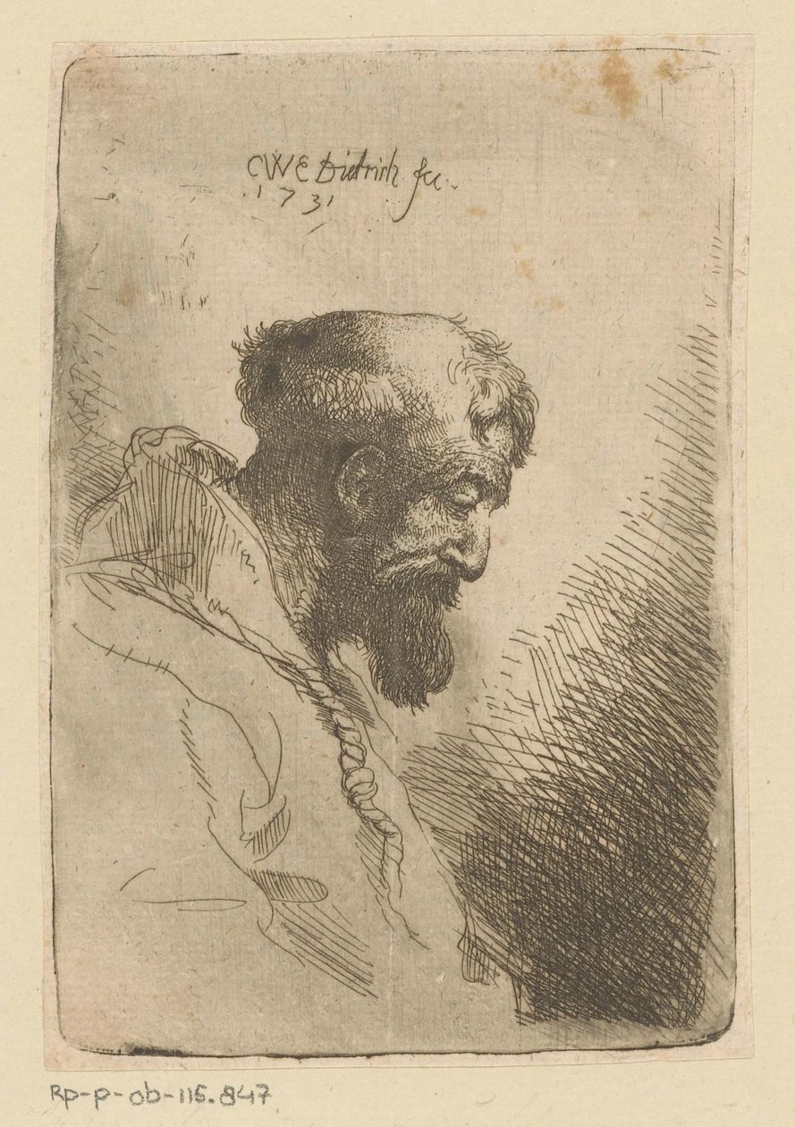 Františkánský pohled dolů od Christian Wilhelm Ernst Dietrich