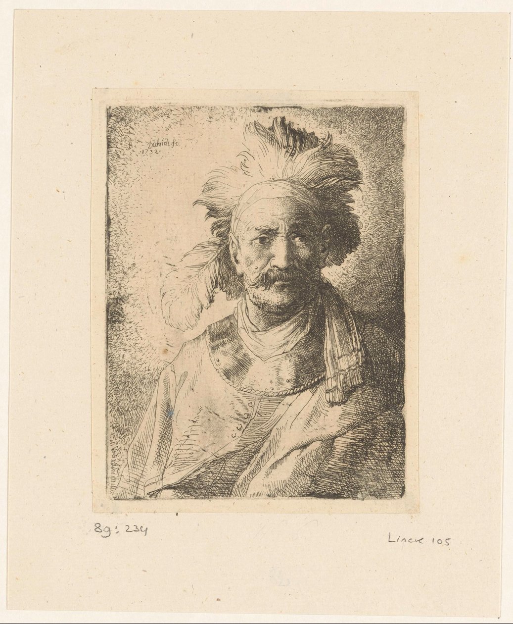 Starý muž s pérem od Christian Wilhelm Ernst Dietrich