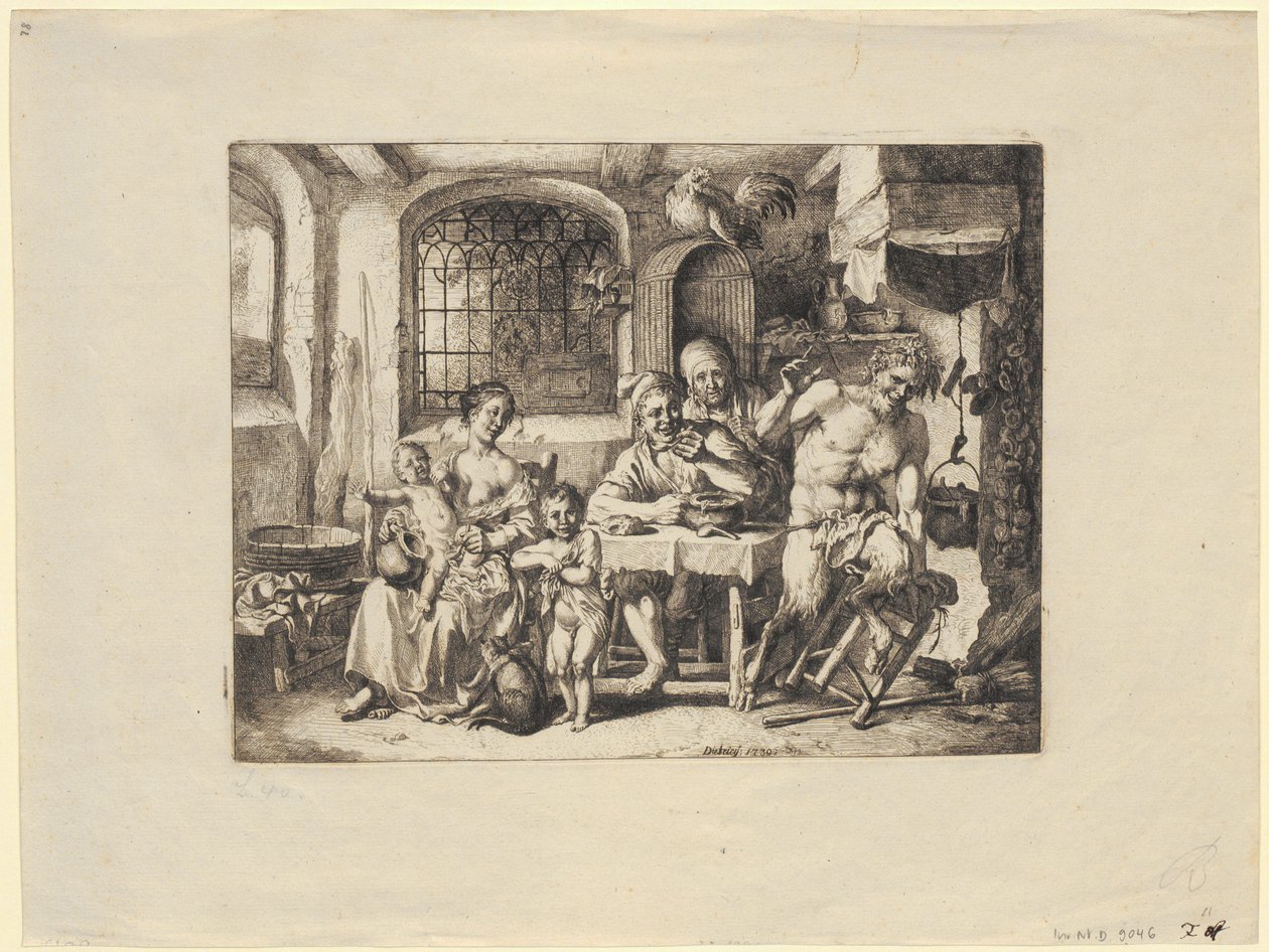 Satyr u rolníka od Christian Wilhelm Ernst Dietrich