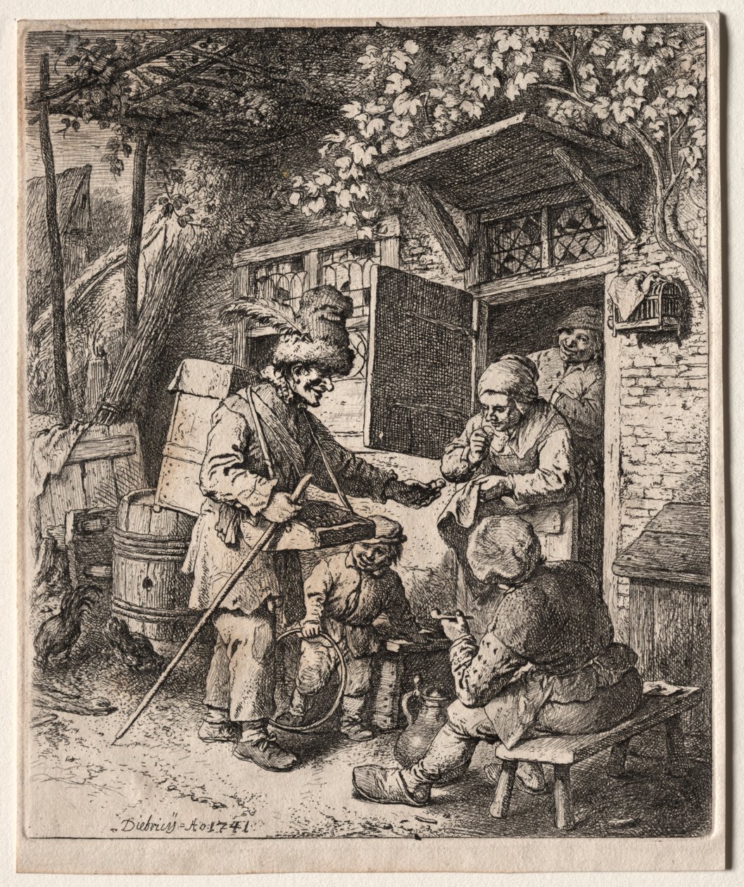 Podomní obchodník od Christian Wilhelm Ernst Dietrich