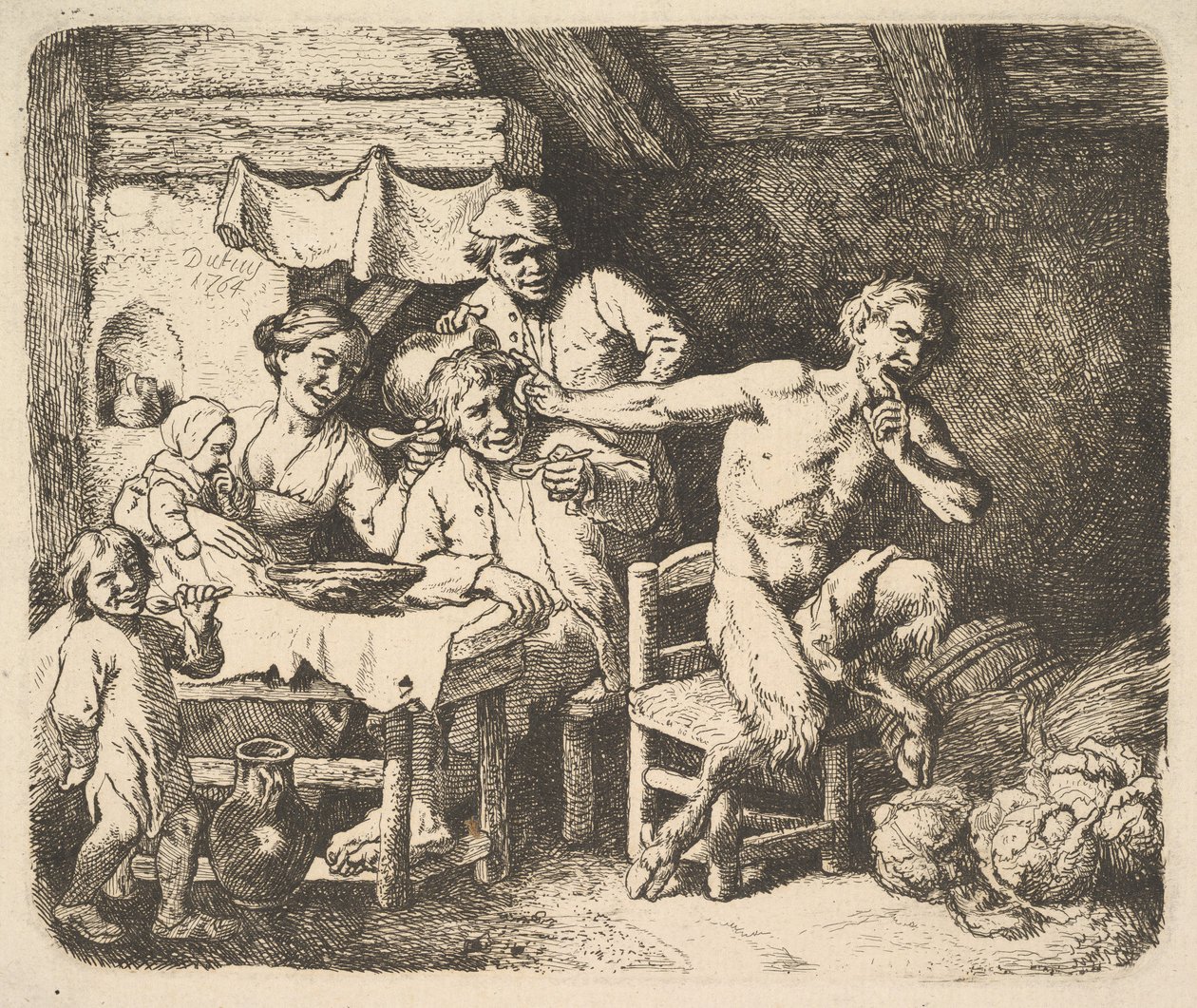 Satyr a rolník, 1764. od Christian Wilhelm Ernst Dietrich