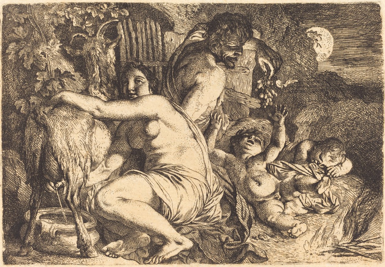 Satyrova rodina od Christian Wilhelm Ernst Dietrich