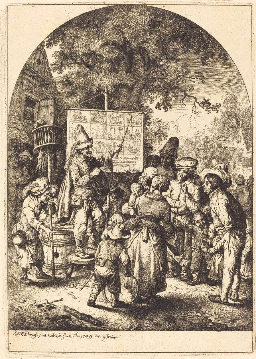 Zpěvák na venkovském veletrhu od Christian Wilhelm Ernst Dietrich