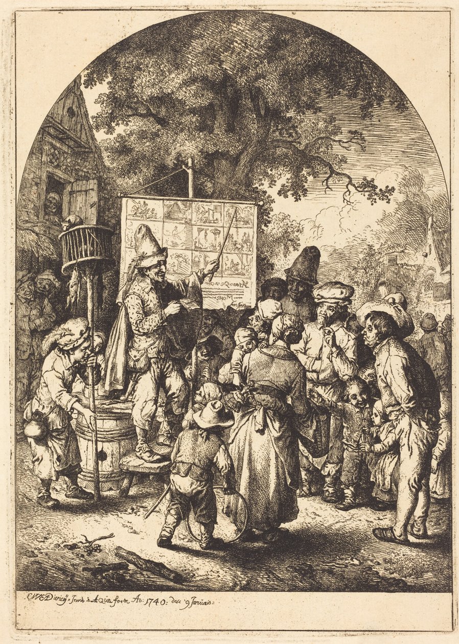 Zpěvák na venkovské pouti od Christian Wilhelm Ernst Dietrich
