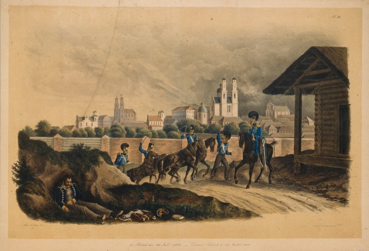 Poblíž města Polotsk 25. července 1812 20. let 19. století od Christian Wilhelm Faber du Faur von