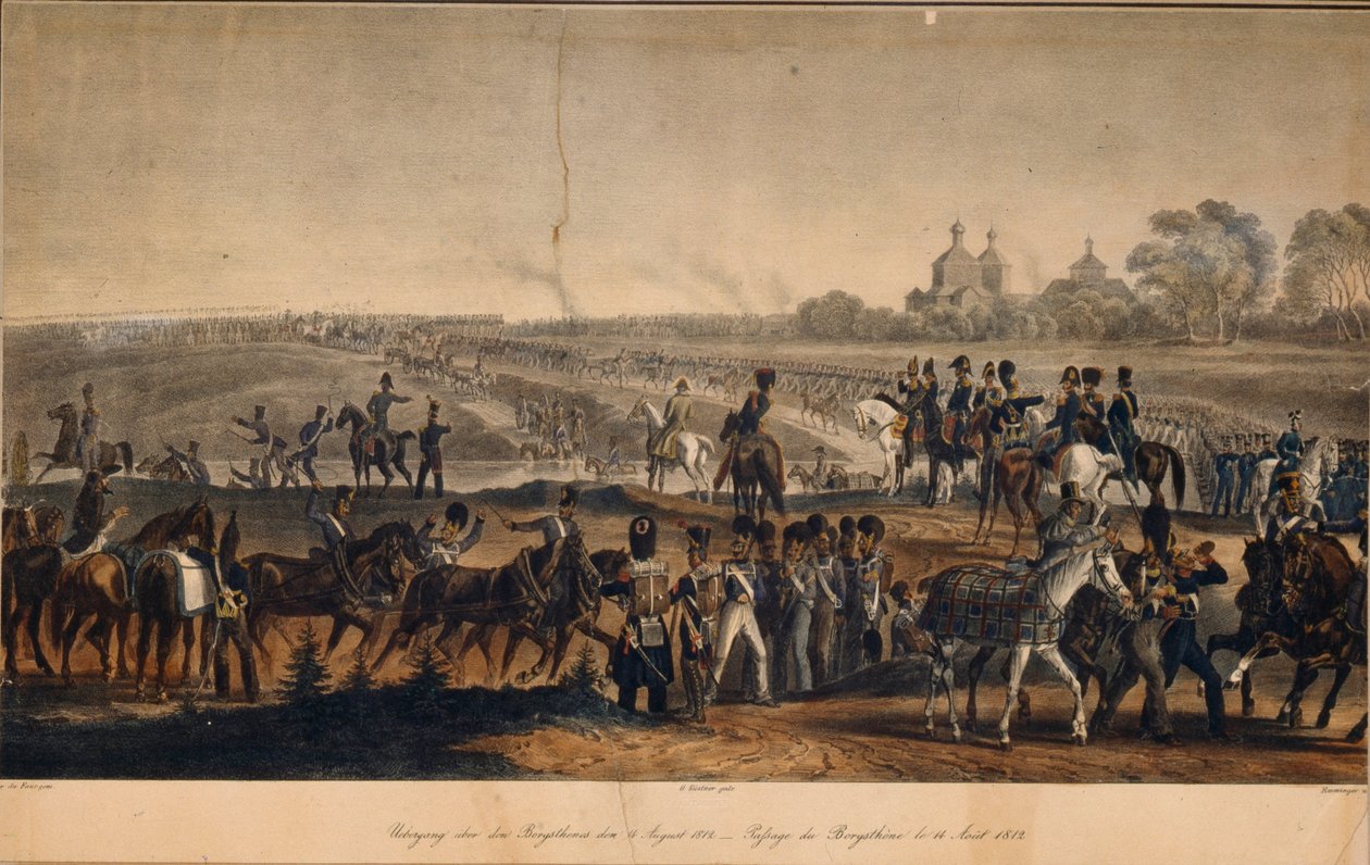 Přechod přes Dněpr 14. srpna 1812 20. let 19. století od Christian Wilhelm Faber du Faur von