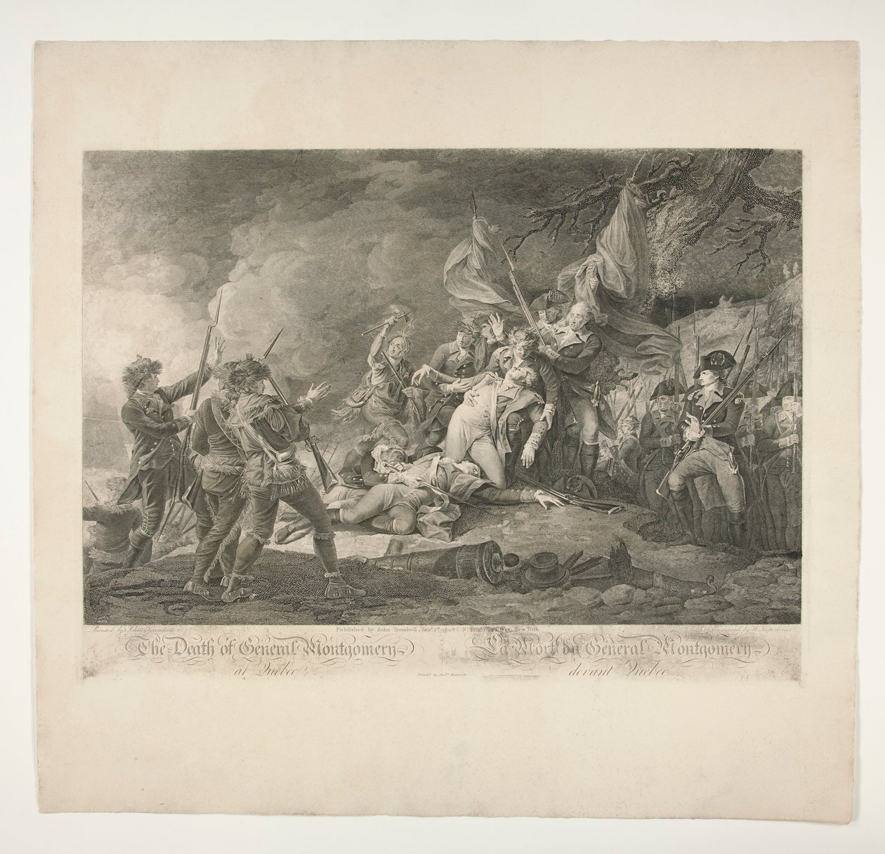 Smrt generála Montgomeryho v Quebecu (La Mort du General Montgomery devant Quebec) od Christian Wilhelm Ketterlinus