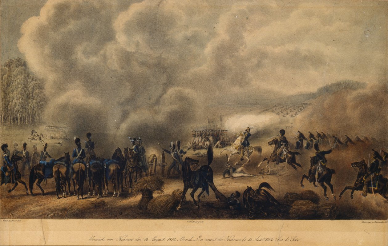 Bitva u Krasnoje 14. srpna 1812 20. let 19. století od Christian Wilhelm von Faber du Faur