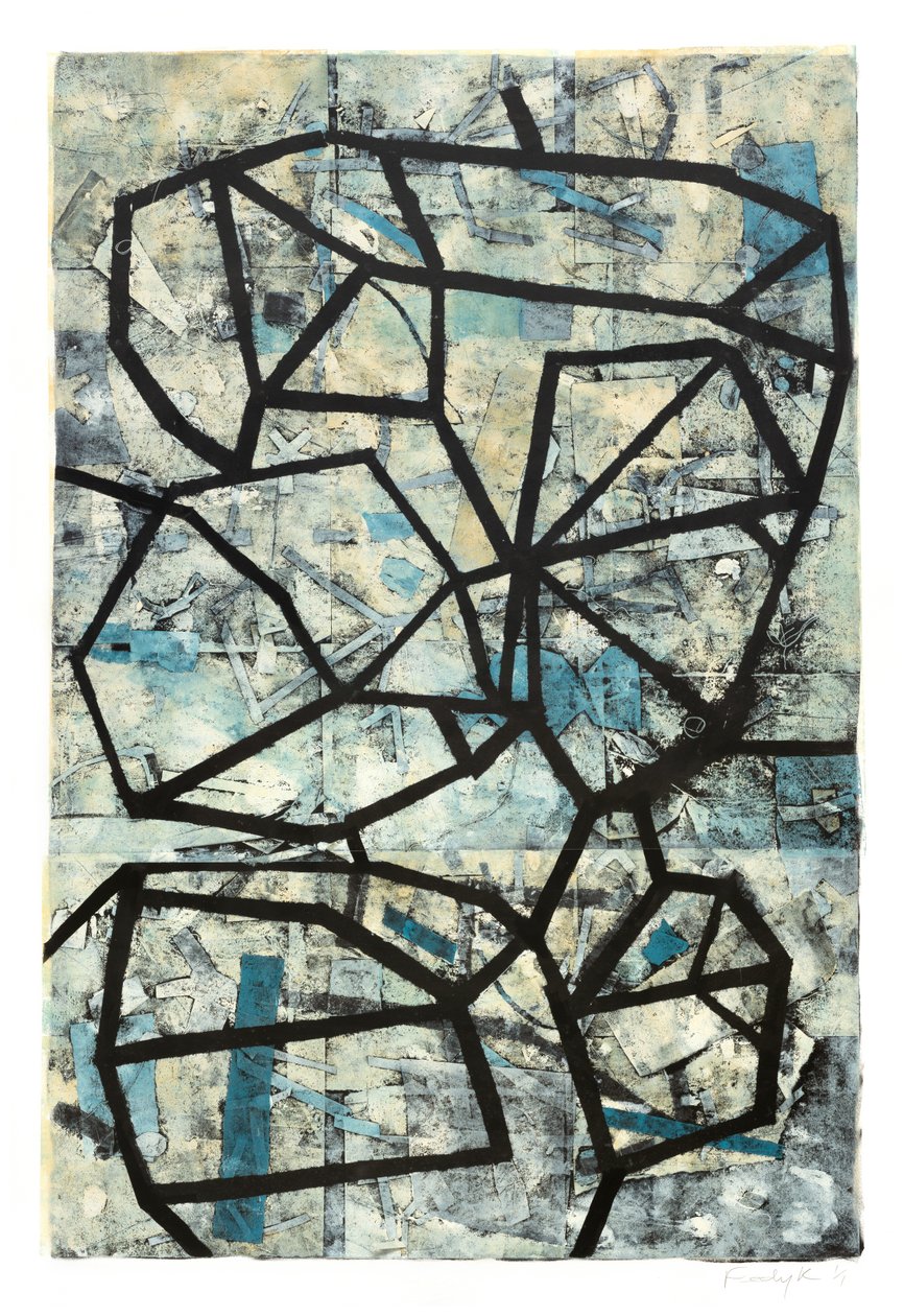 Silové pole, 2016 (monotyp na papíře) od Christina Fedyk