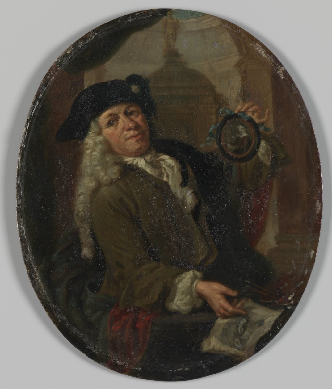 Portrét Arnouda van Halena (1673-1732). Malíř, grafik, básník a sběratel v Amsterdamu od Christoffel Lubienitzki (copy after)
