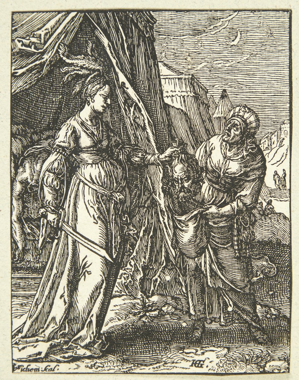 Judith s hlavou Holoferna od Christoffel van