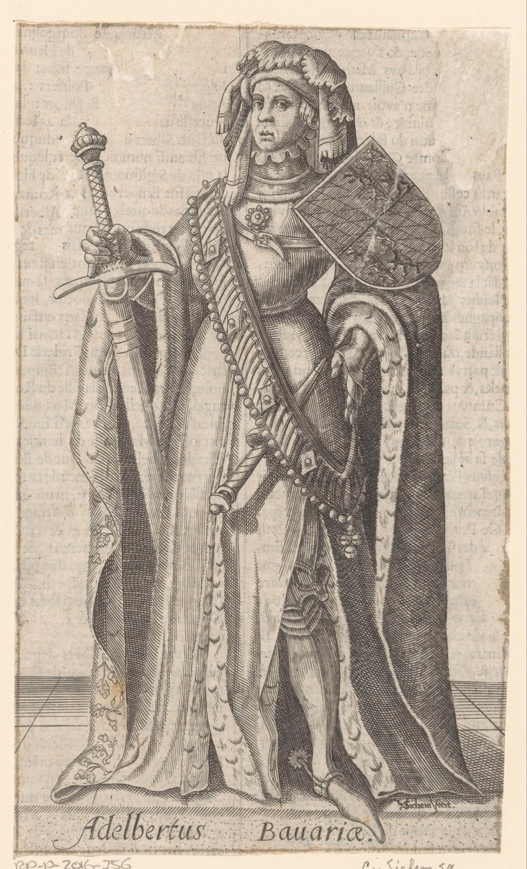 Portrét Albrechta Bavorského, hraběte z Holandska, Hainaut a Zeeland od Christoffel van Sichem (I)