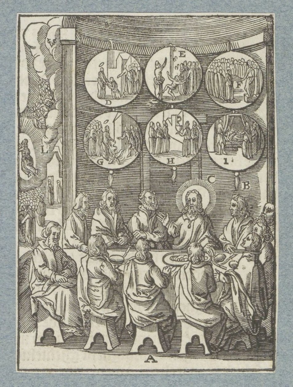 Kristus se naposledy zjevuje apoštolům od Christoffel van Sichem (II)