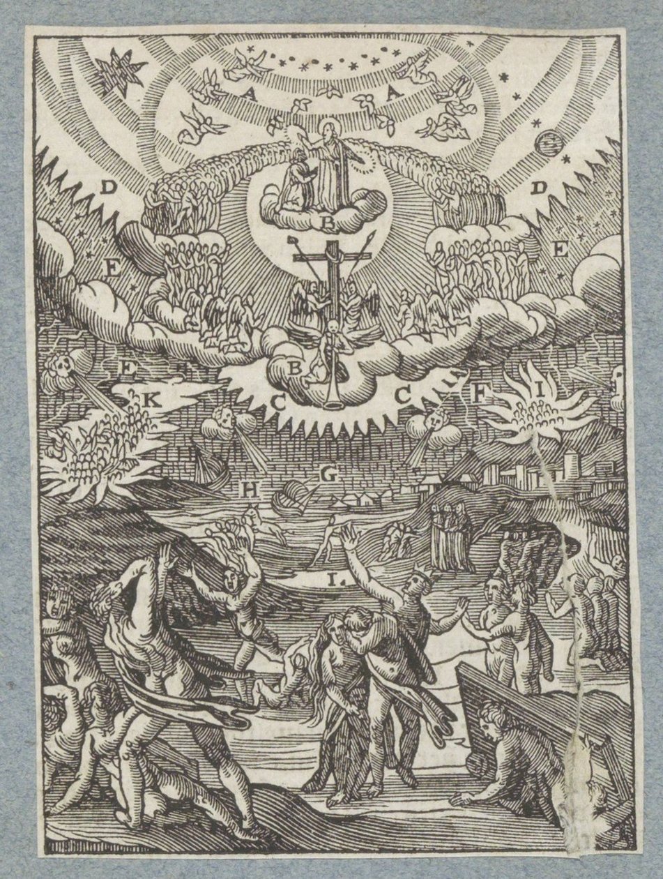 Ohromné ​​hrůzy na Zemi před Posledním soudem od Christoffel van Sichem (II)
