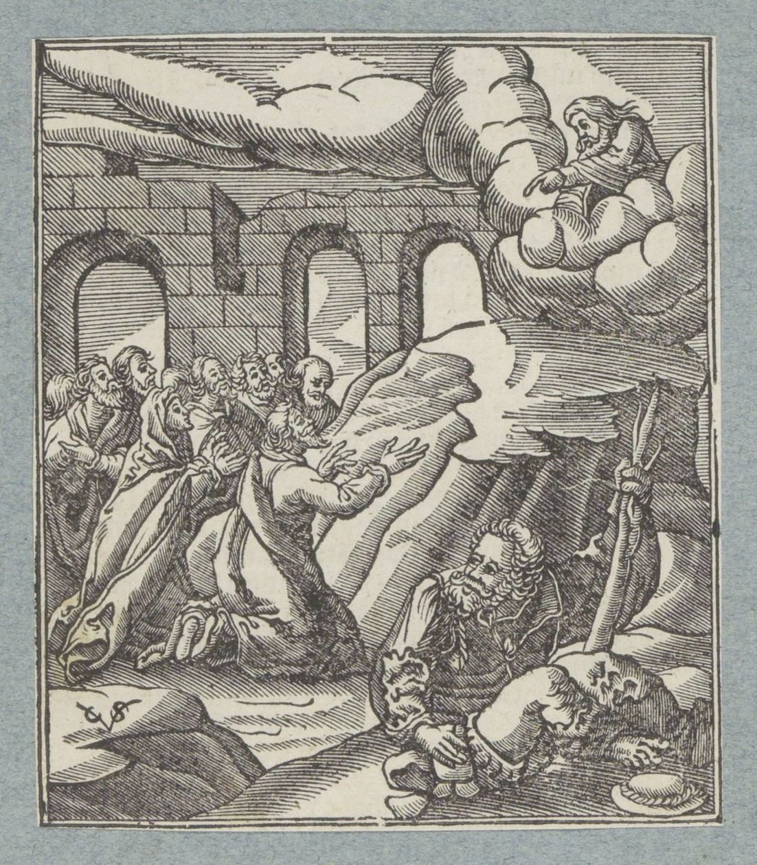 Volání Izraelitů o pomoc slyšel Bůh Otec od Christoffel van Sichem (II)