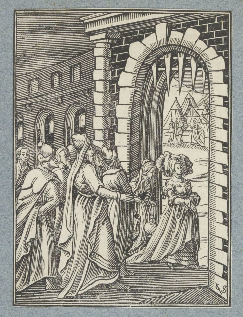 Judith a její služebná na cestě do Holofernes od Christoffel van Sichem (II)