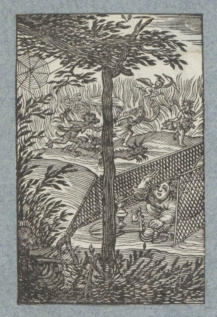Dítě chycené do sítí smrti Pia Desideria (název série) od Christoffel van Sichem (II)