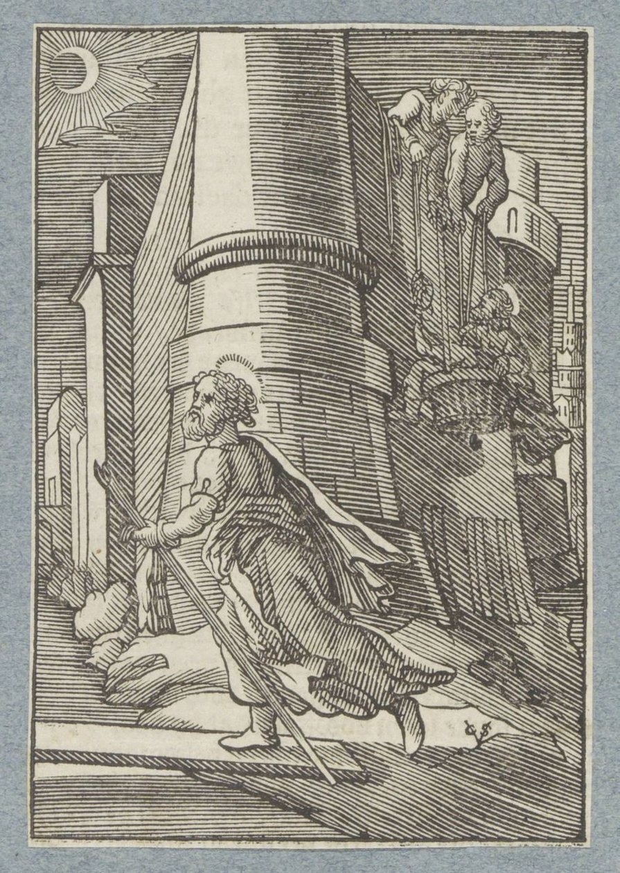 Paulův let z Damašku od Christoffel van Sichem (II)