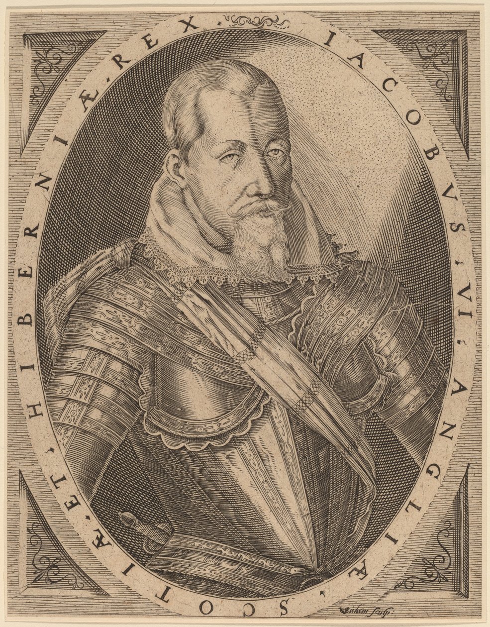 Jakub I., král Velké Británie od Christoffel van Sichem I