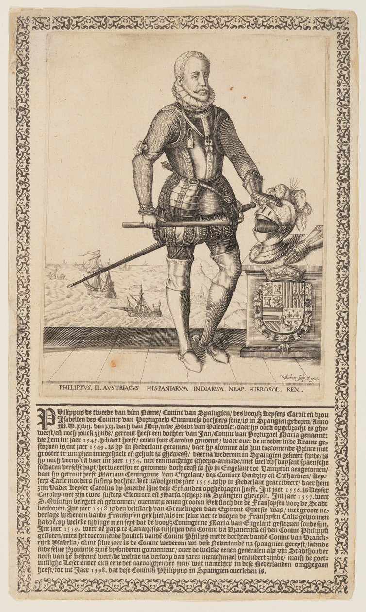 Filip II., španělský král od Christoffel van Sichem I