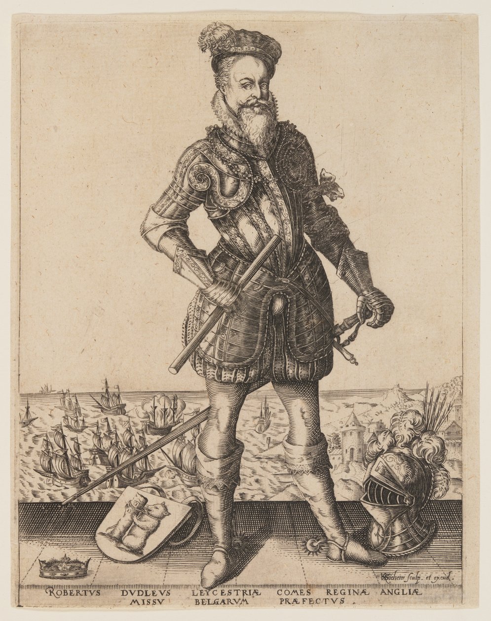 Robert Dudley, hrabě z Leicesteru od Christoffel van Sichem I