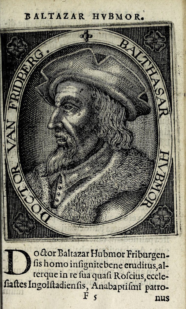 Balthasar Hubmaier, ilustrace z 